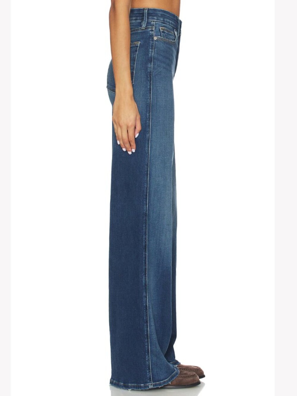 Good American Soft Tech Good Skate Wide Leg Jeans - Picture 4 of 5